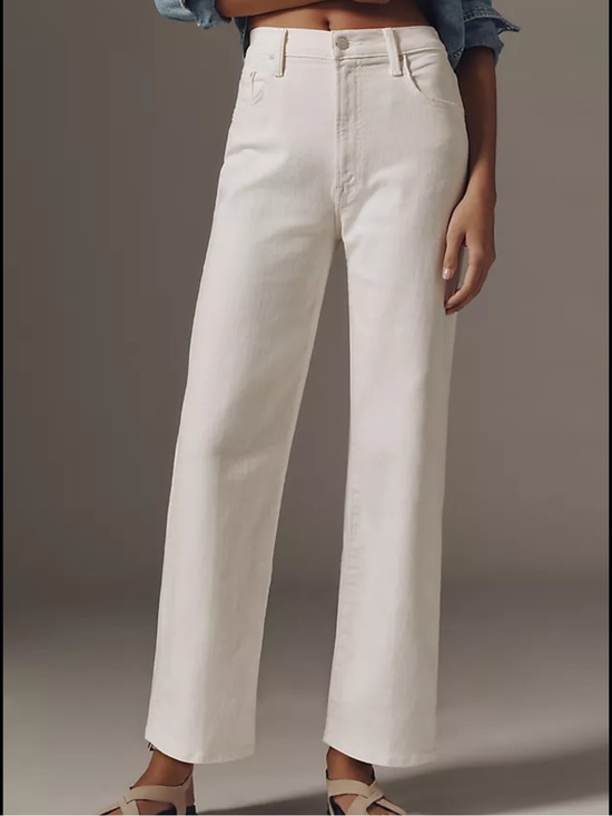 MOTHER Denim - Mother The Rambler Zip Ankle Jeans Size 28 (6) Cream Puff Casual Neutral Preppy